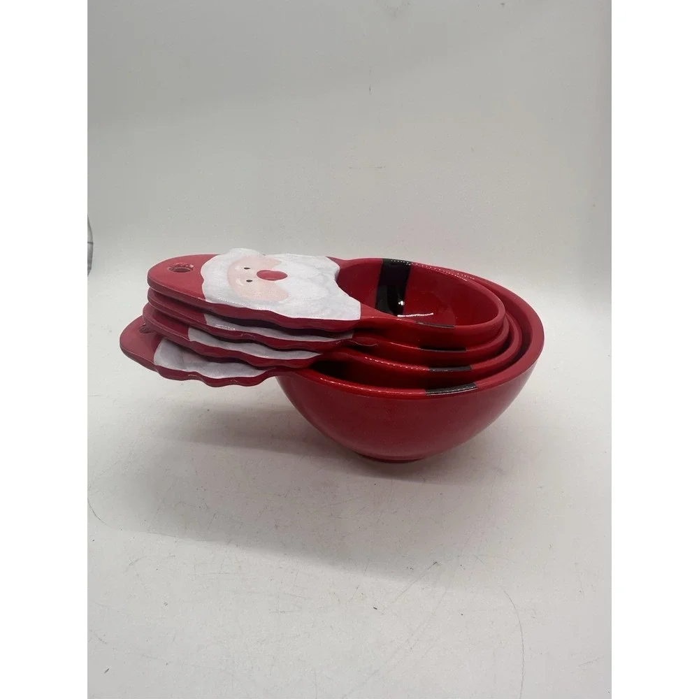 Sur La Table Santa Claus Melamine Measuring‎ Cups Set of 4 Christmas Holiday